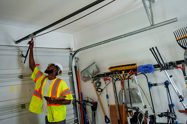 Professional Garage Door Maintenance technician working in Needles, CA